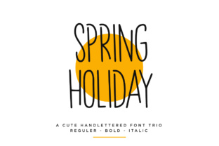 Spring Holiday: A Versatile Hand-Drawn Font for Creative Projects