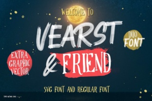 Vearst Friend: Hand-Painted Brush Font Duo